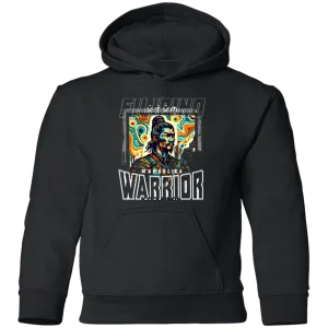 Filipino Warrior Distressed Youth Pullover Hoodie