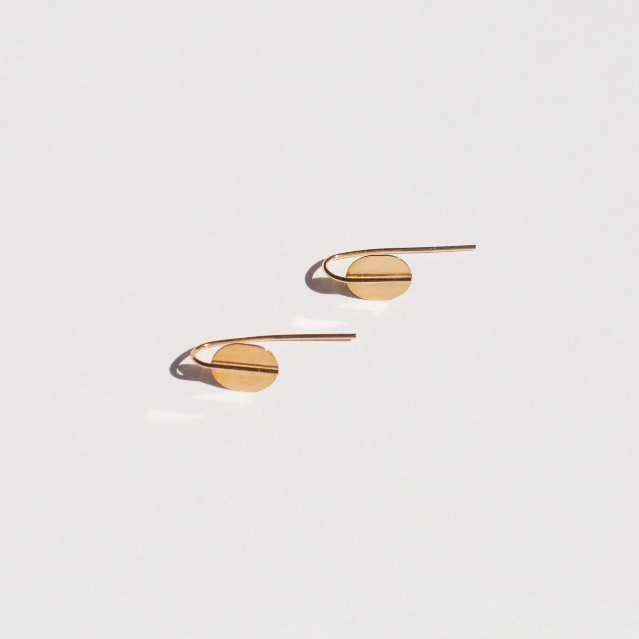 Fixed Oval Slide Earrings