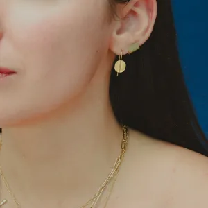 Fixed Oval Slide Earrings