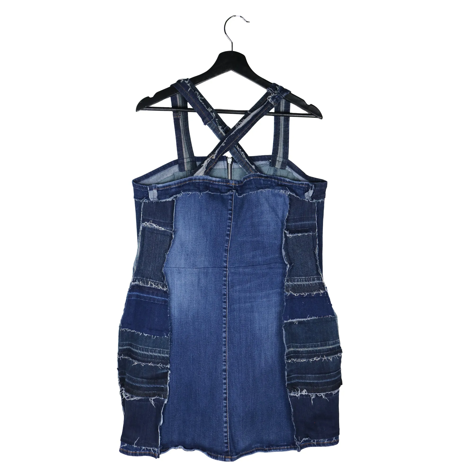 Flowerchild - Upcycled Denim Dress with 3D flowers