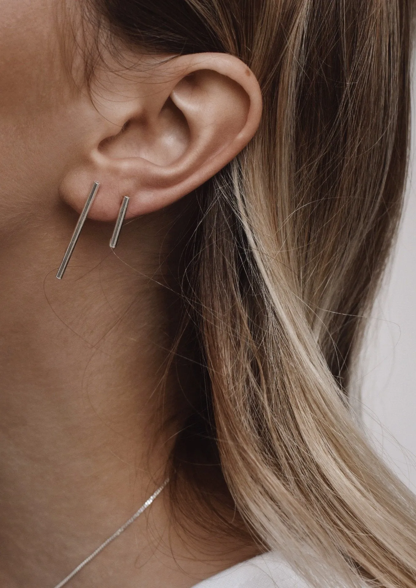 French Couple Earrings Silver