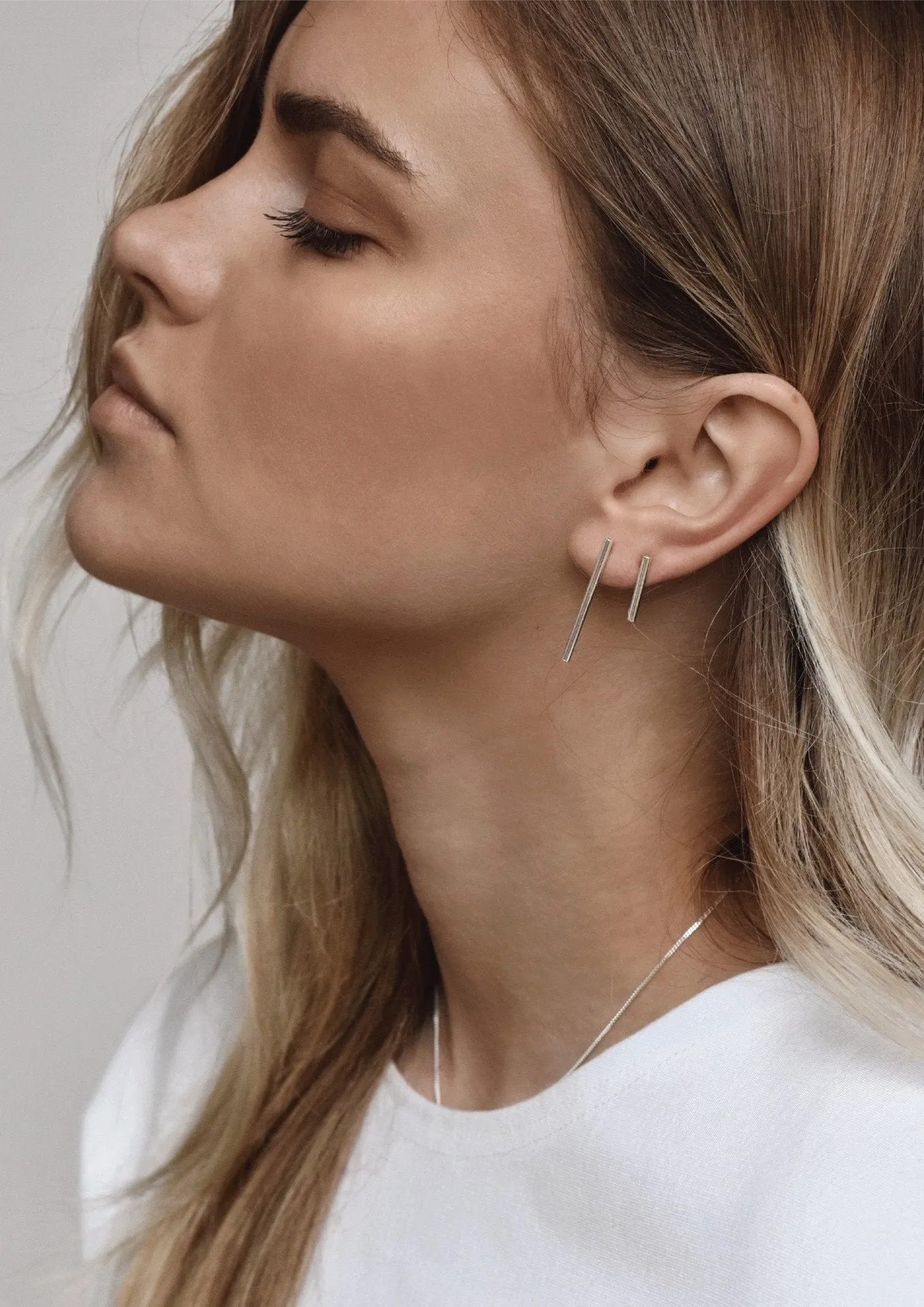 French Couple Earrings Silver