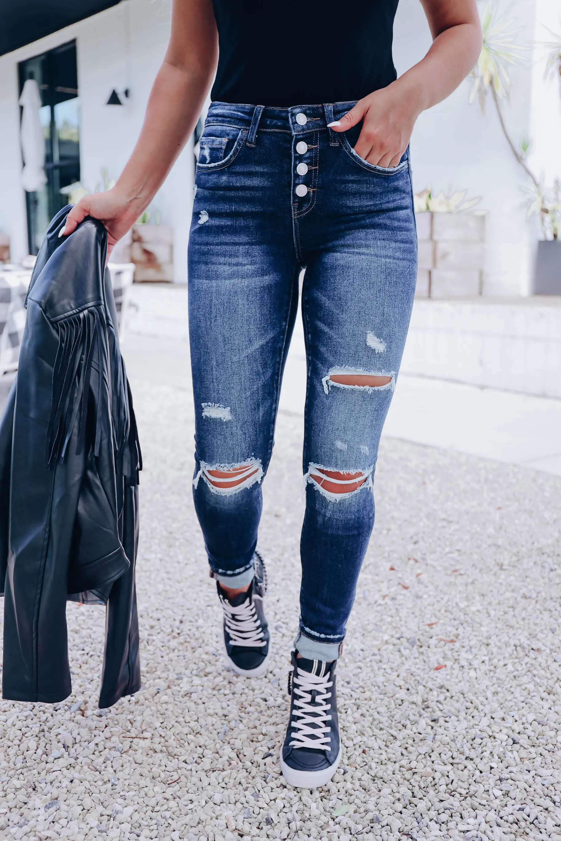Genesis Distressed Skinny Jeans