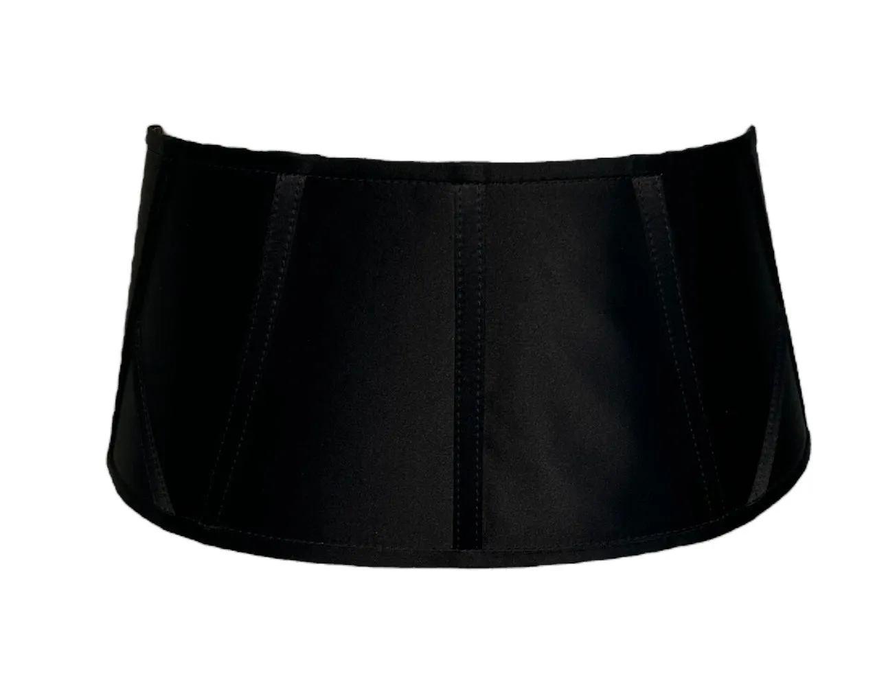 Giorgio Armani Black Lace Up Corset Cummerbund Belt