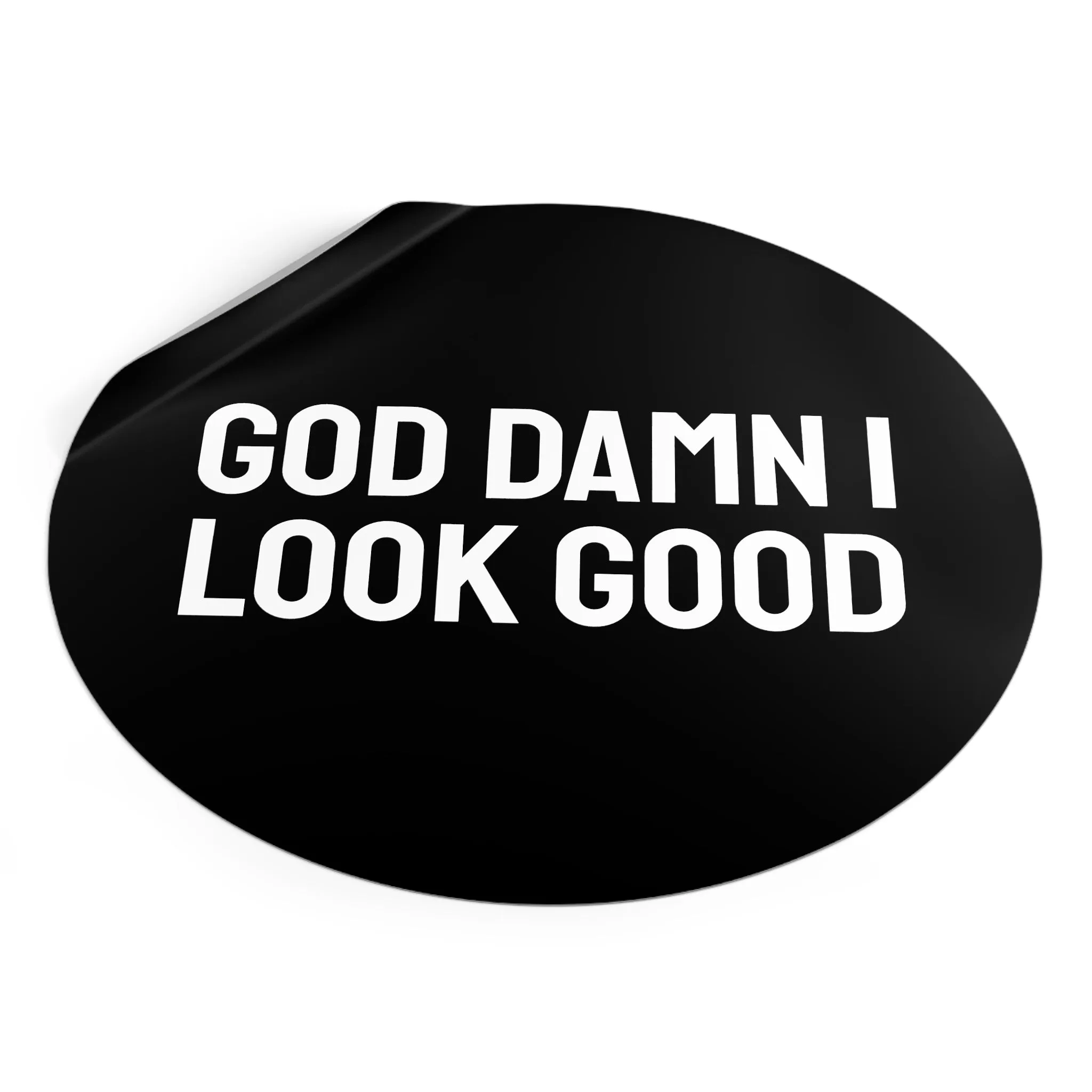 God Damn I Look Good - Round Vinyl Stickers
