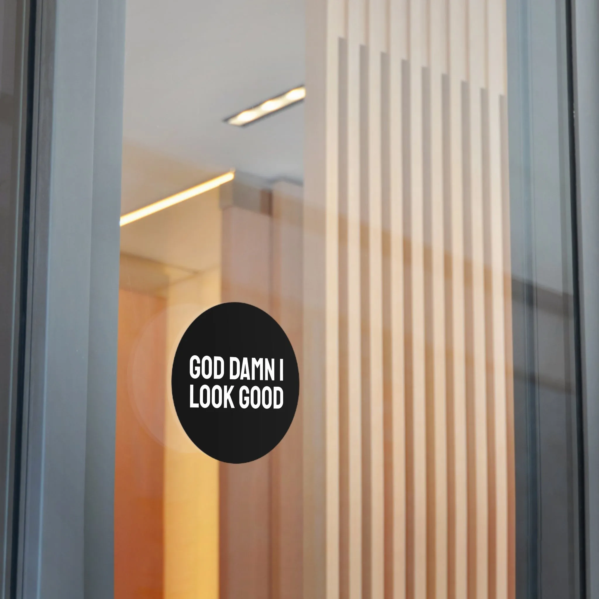 God Damn I Look Good - Round Vinyl Stickers