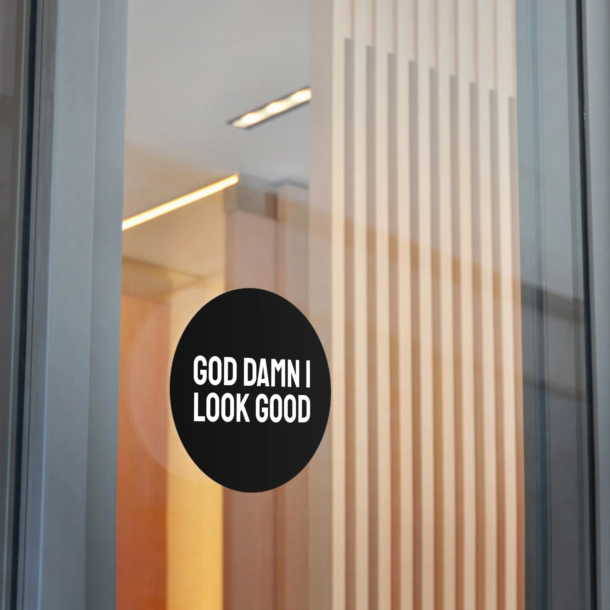 God Damn I Look Good - Round Vinyl Stickers