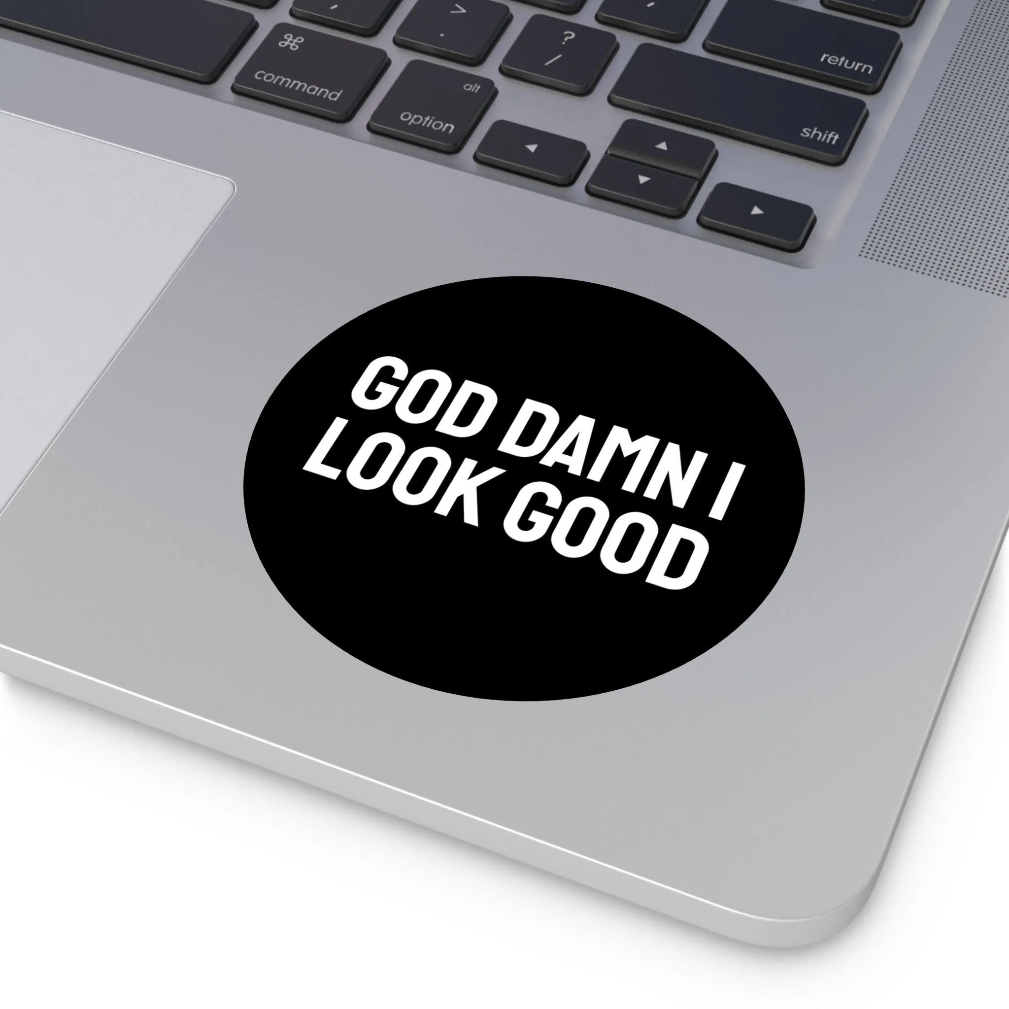 God Damn I Look Good - Round Vinyl Stickers