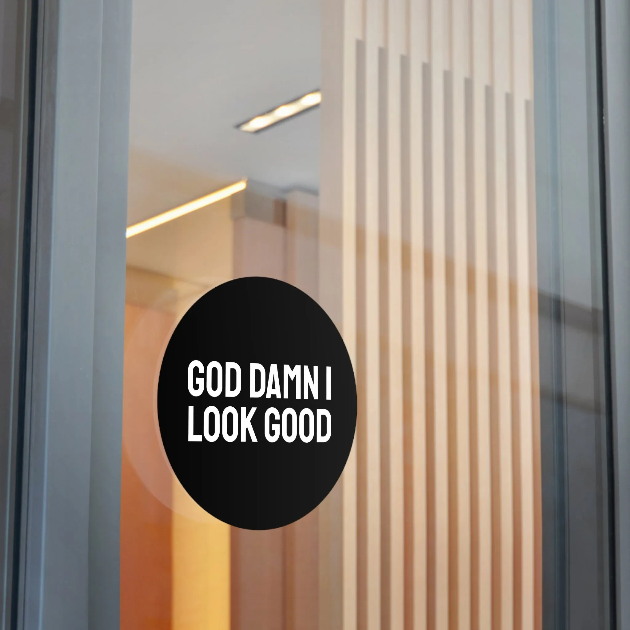 God Damn I Look Good - Round Vinyl Stickers