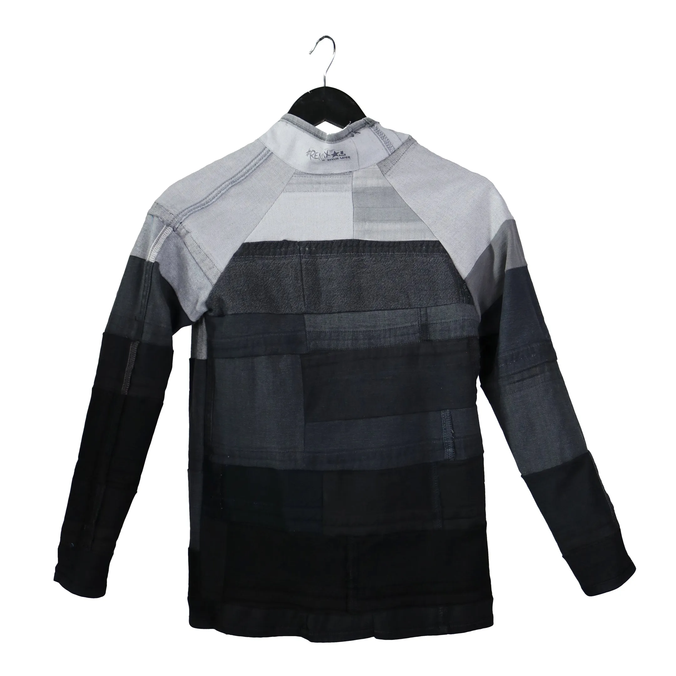Grayscale - Reversible, Upcycled Denim Jacket
