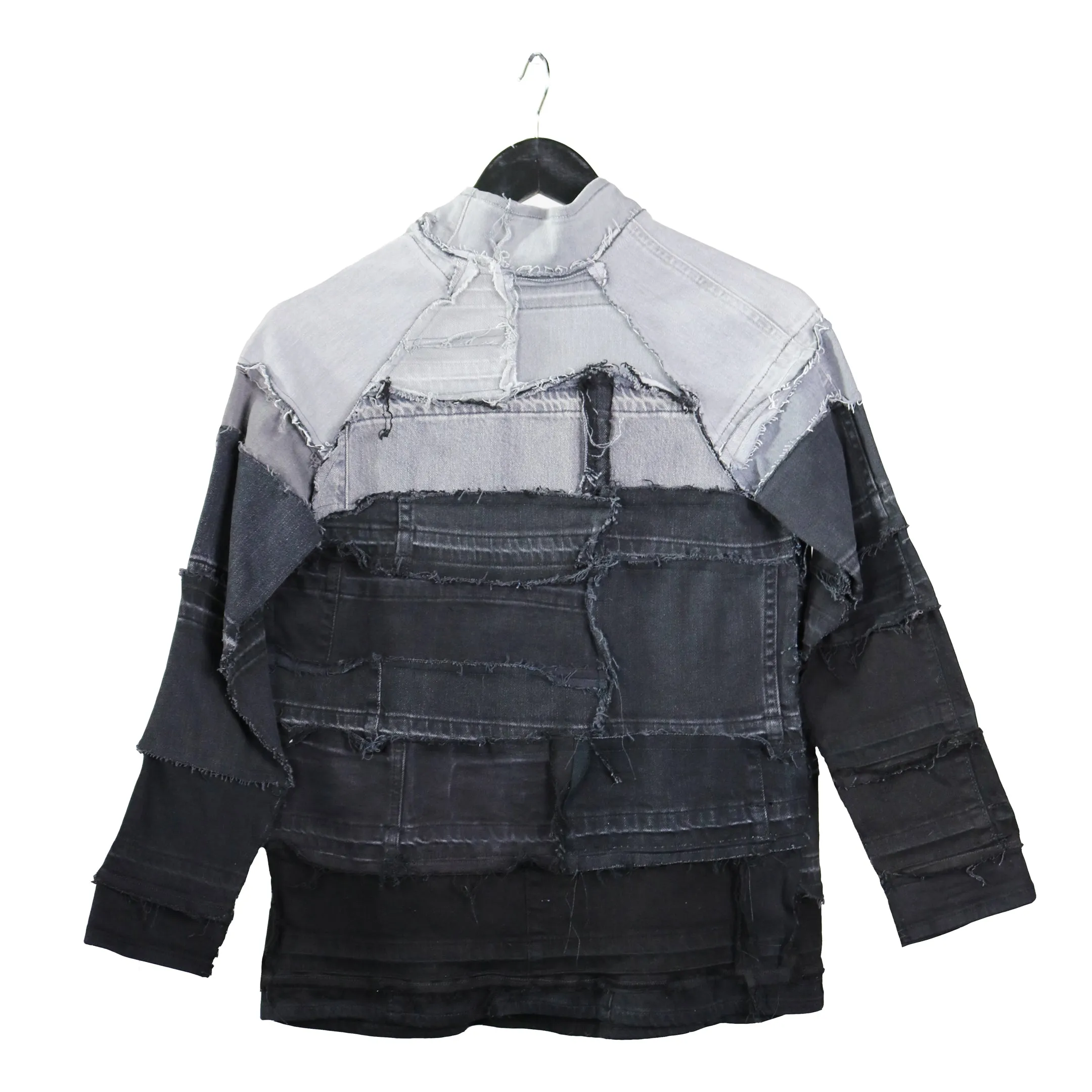 Grayscale - Reversible, Upcycled Denim Jacket