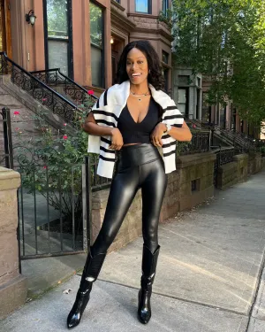 High Rise Faux Leather Leggings