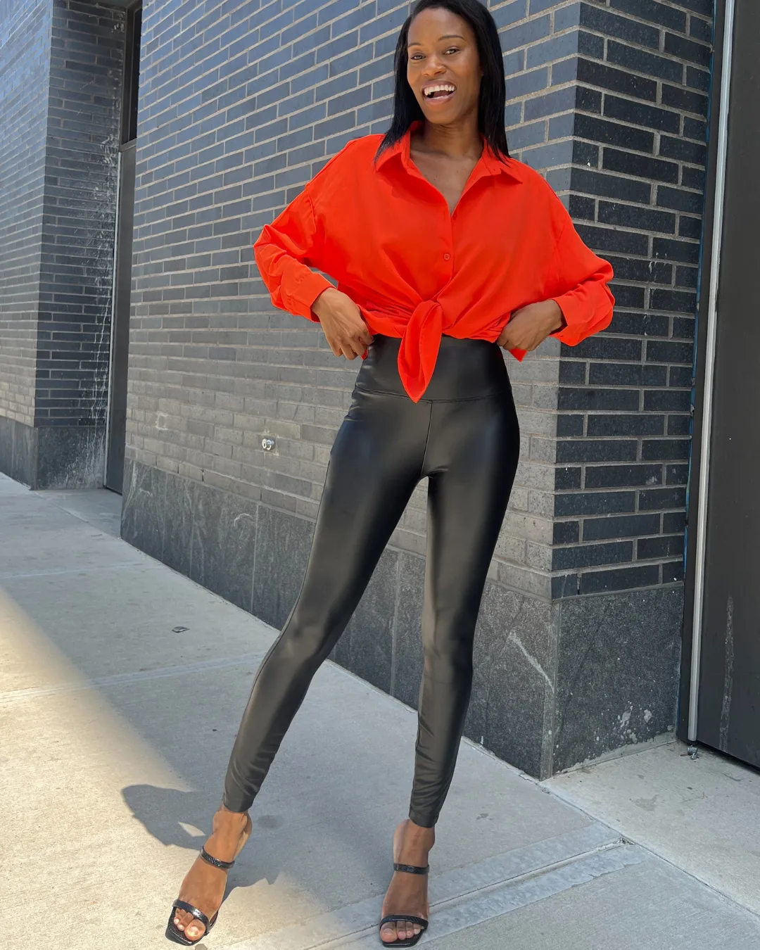 High Rise Faux Leather Leggings