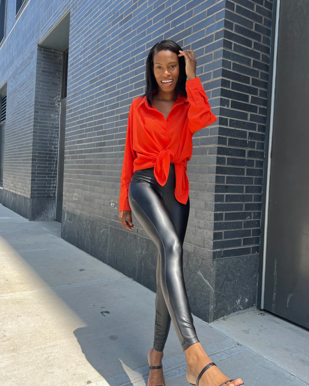High Rise Faux Leather Leggings