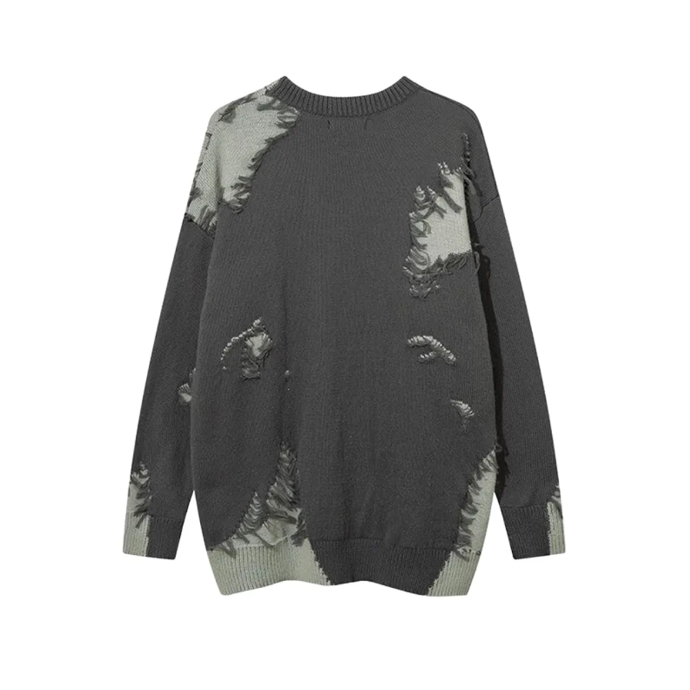 High Street Cross Hole Design Sweater