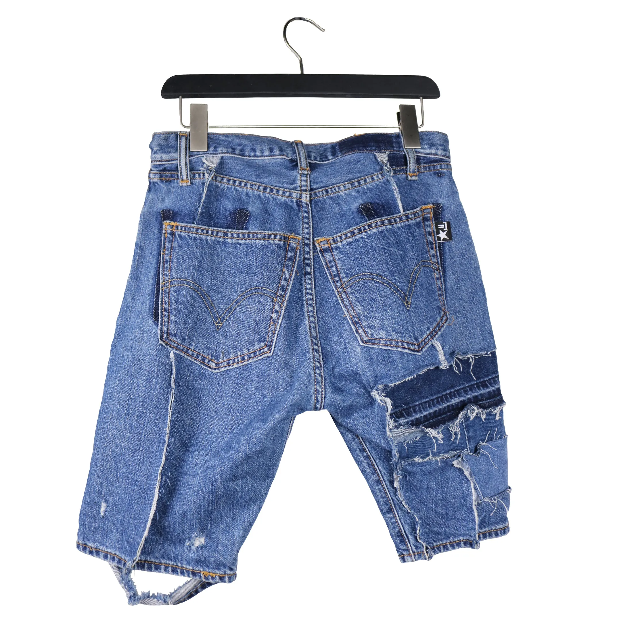 Hole Away - Genderless Upcycled Denim Shorts