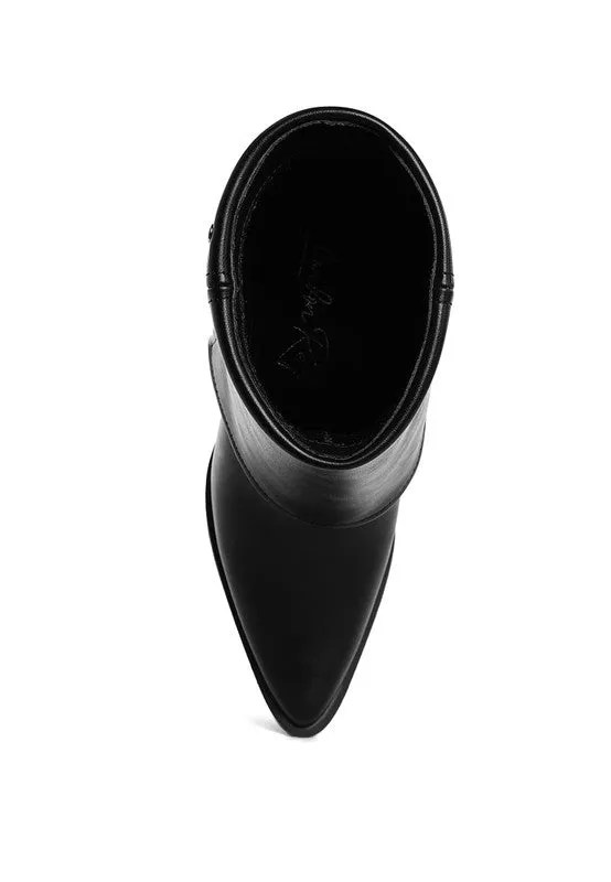 In the Moment- Stud Embellished Fold-over Ankle Boot