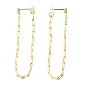 Infinity Chain Post Back Earrings