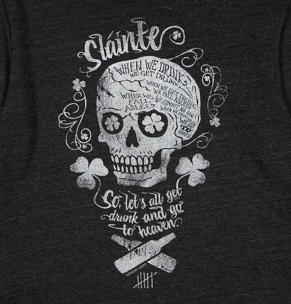 IRISH SKULL black Hoodie