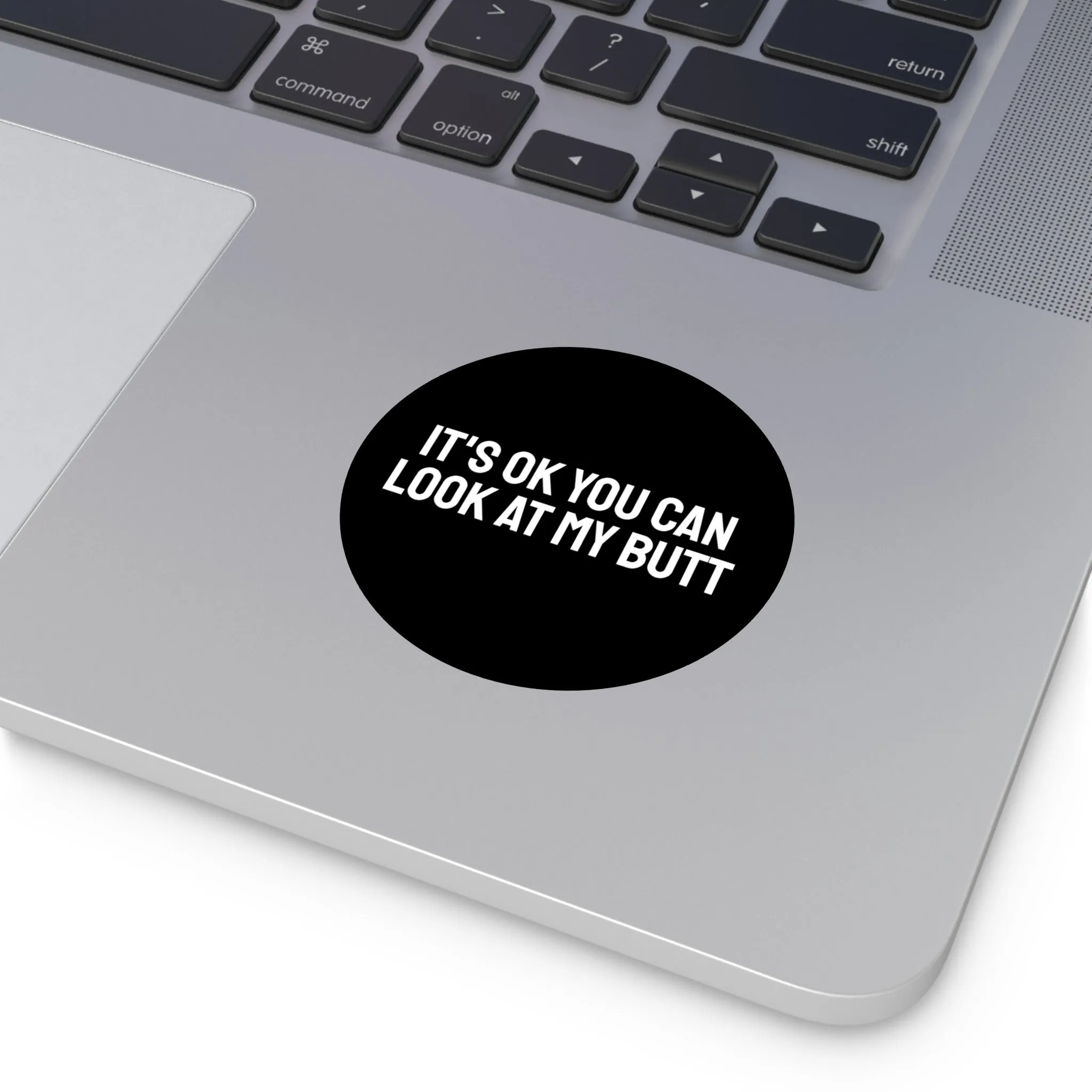 It's Ok You Can Look At My Butt - Round Vinyl Stickers