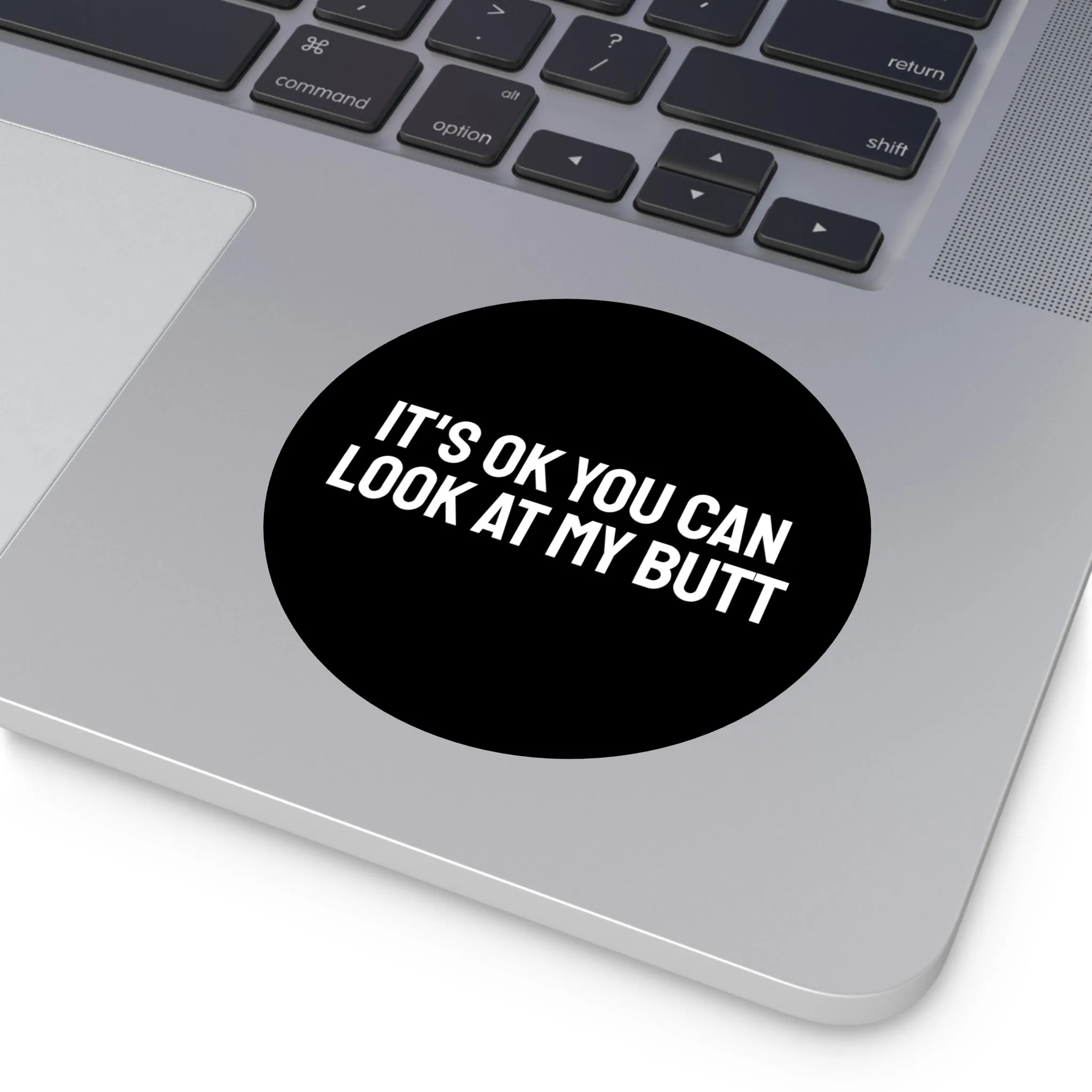 It's Ok You Can Look At My Butt - Round Vinyl Stickers