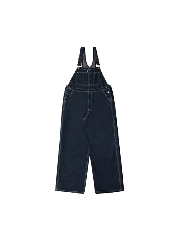 Japanese Suspenders National Fashion Straight Workwear Denim Jumpsuit