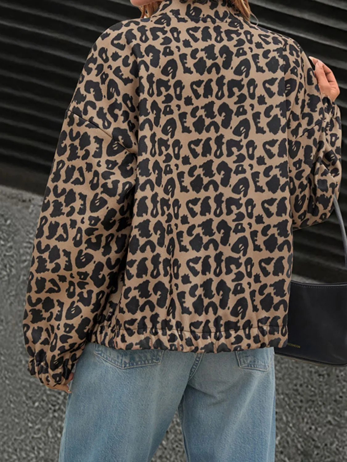Jenna - Schicke Herbstjacke Leopard mit Leopardenmuster und Knöpfen für Damen