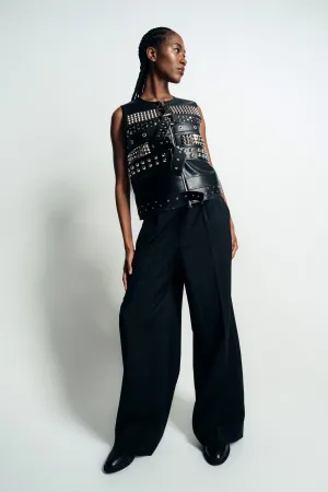 JUNYA WATANABE | FAUX LEATHER BELTED TOP