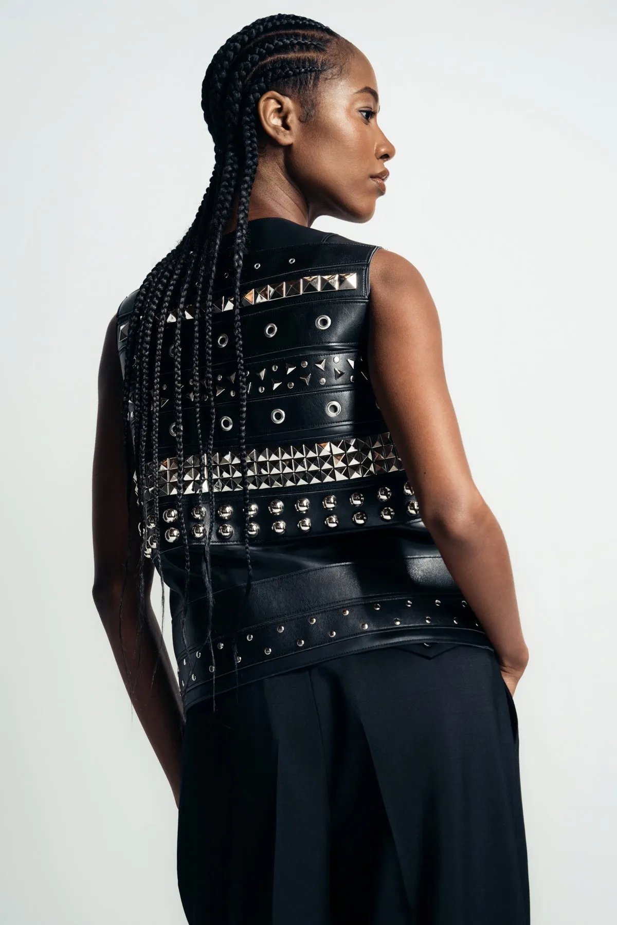 JUNYA WATANABE | FAUX LEATHER BELTED TOP