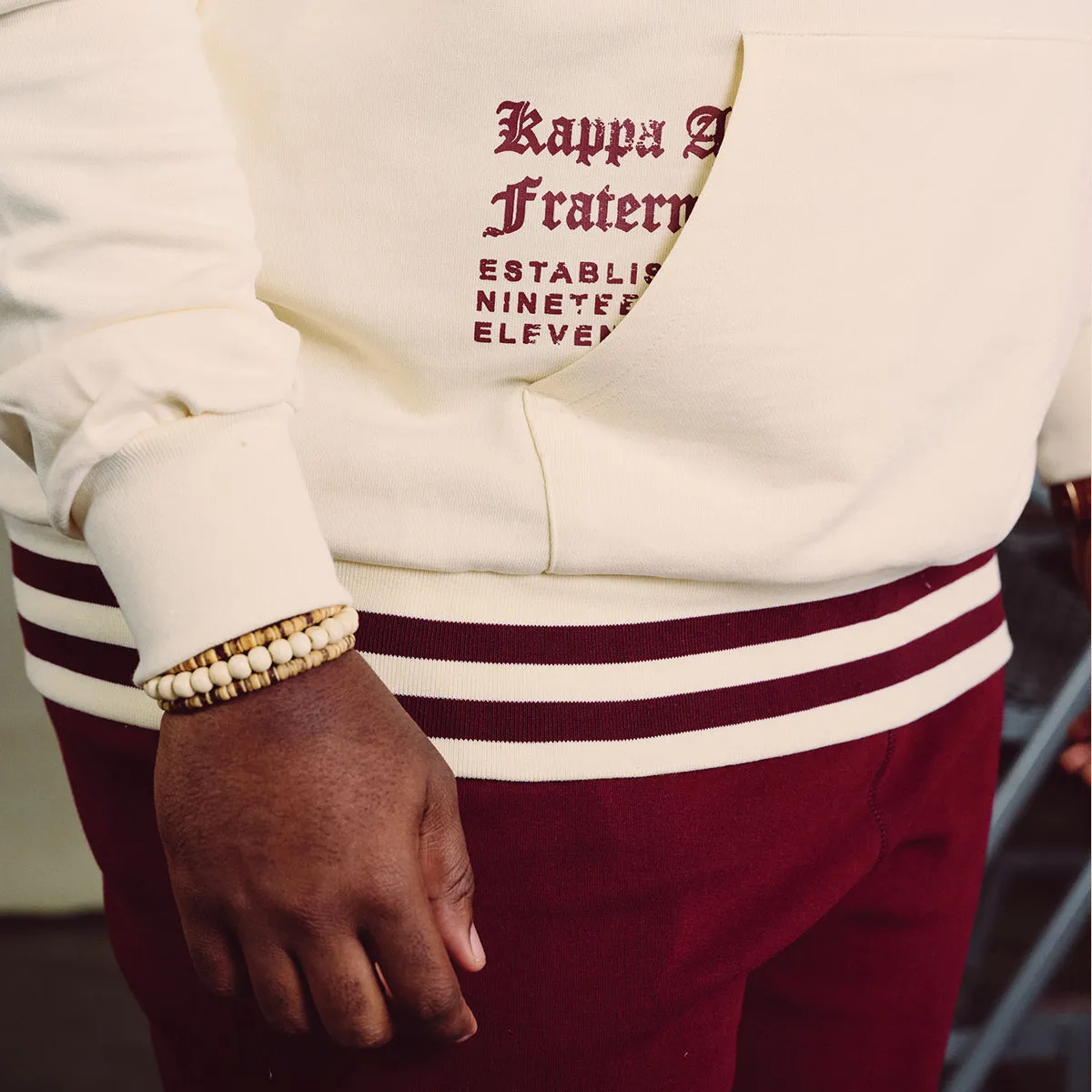 Kappa Alpha Psi Distressed Coat of Arms Printed Hoodie