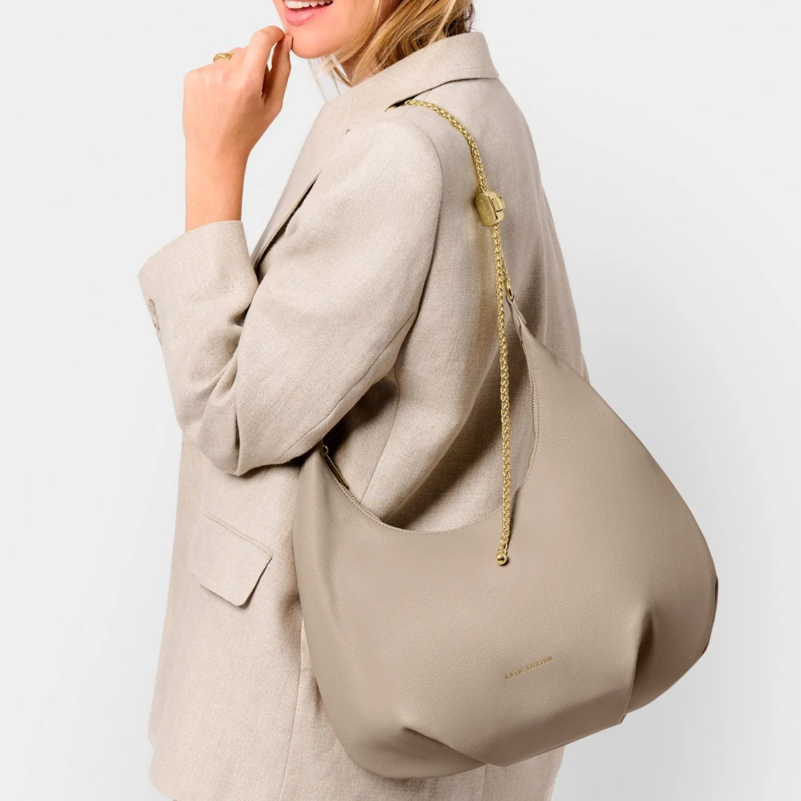 Katie Loxton Remi Slider Chain Shoulder Bag - Light Taupe