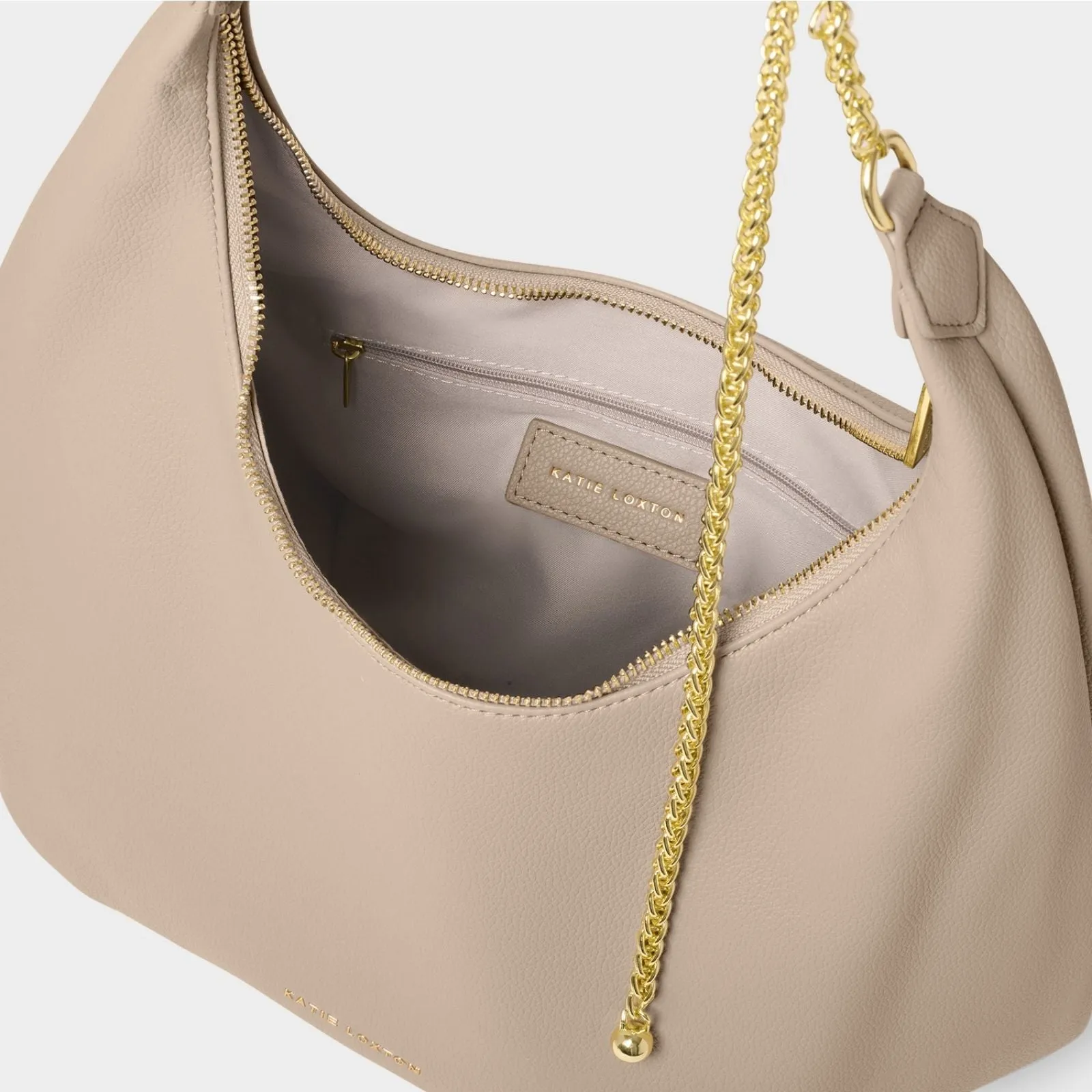 Katie Loxton Remi Slider Chain Shoulder Bag - Light Taupe
