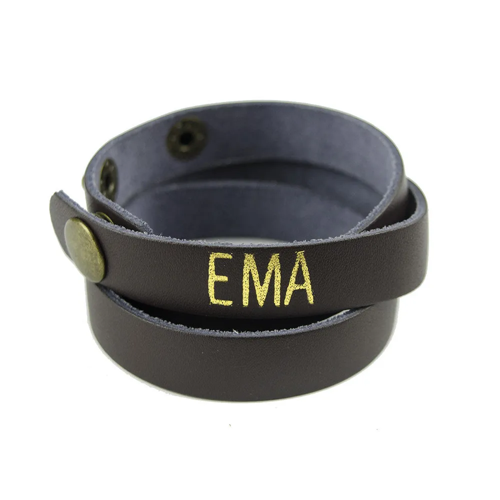 Kenly Gold Foil Wrap Bracelet (WS)