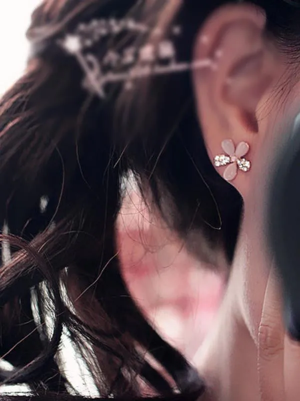 Korean style flower earrings