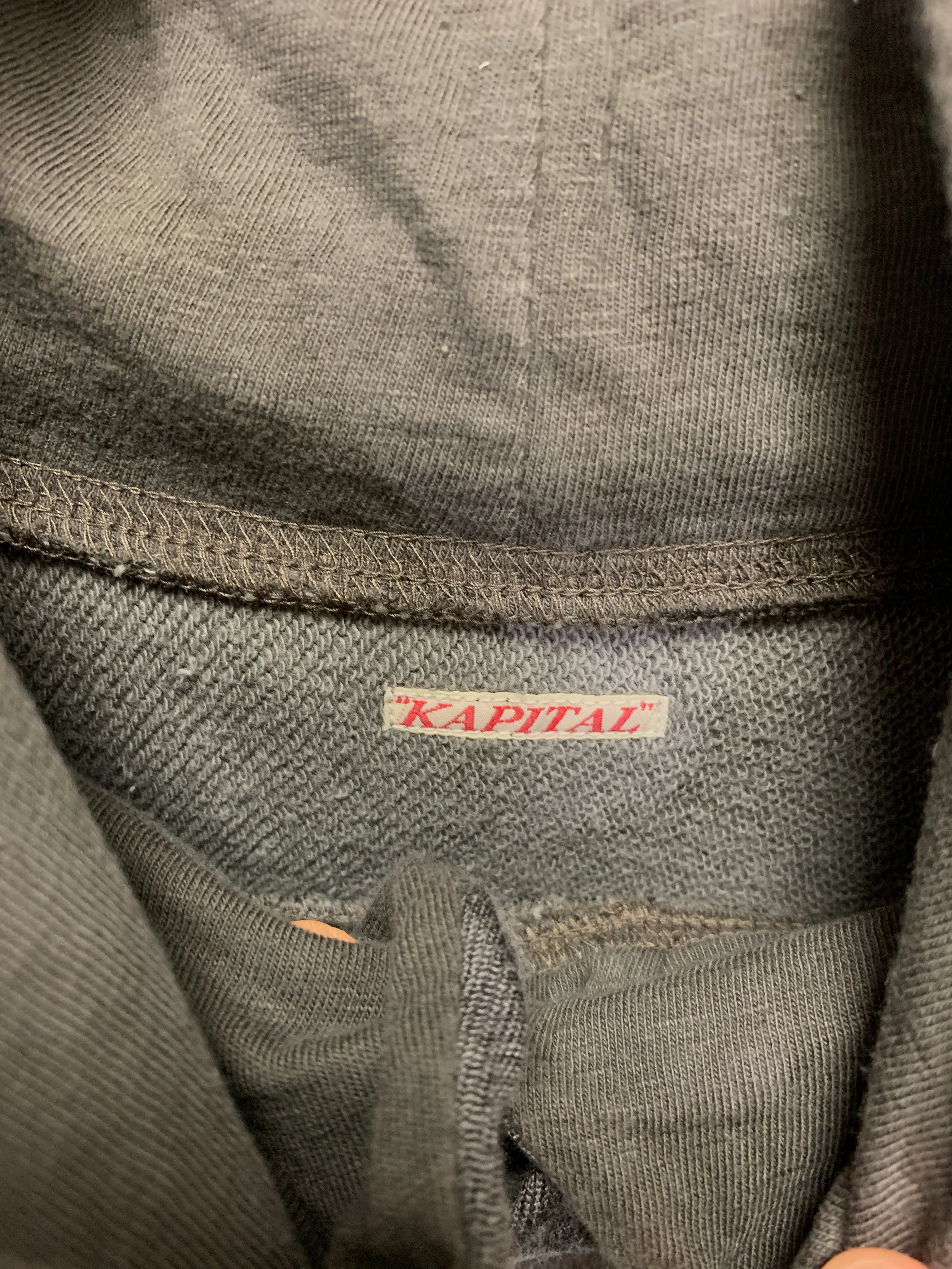 [L] Kapital Sport Football Pullover Hoodie Grey
