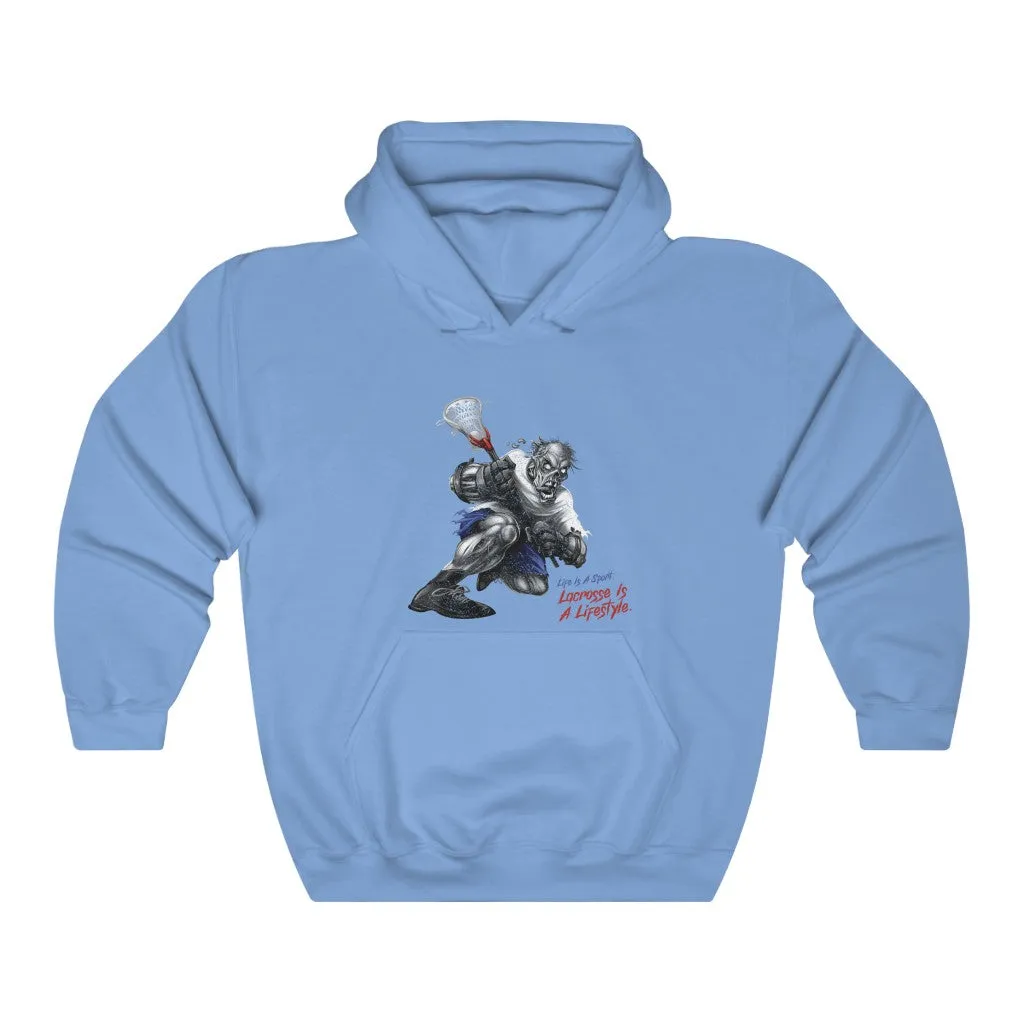 Lacrosse Zombie Distressed Premium Hoodie