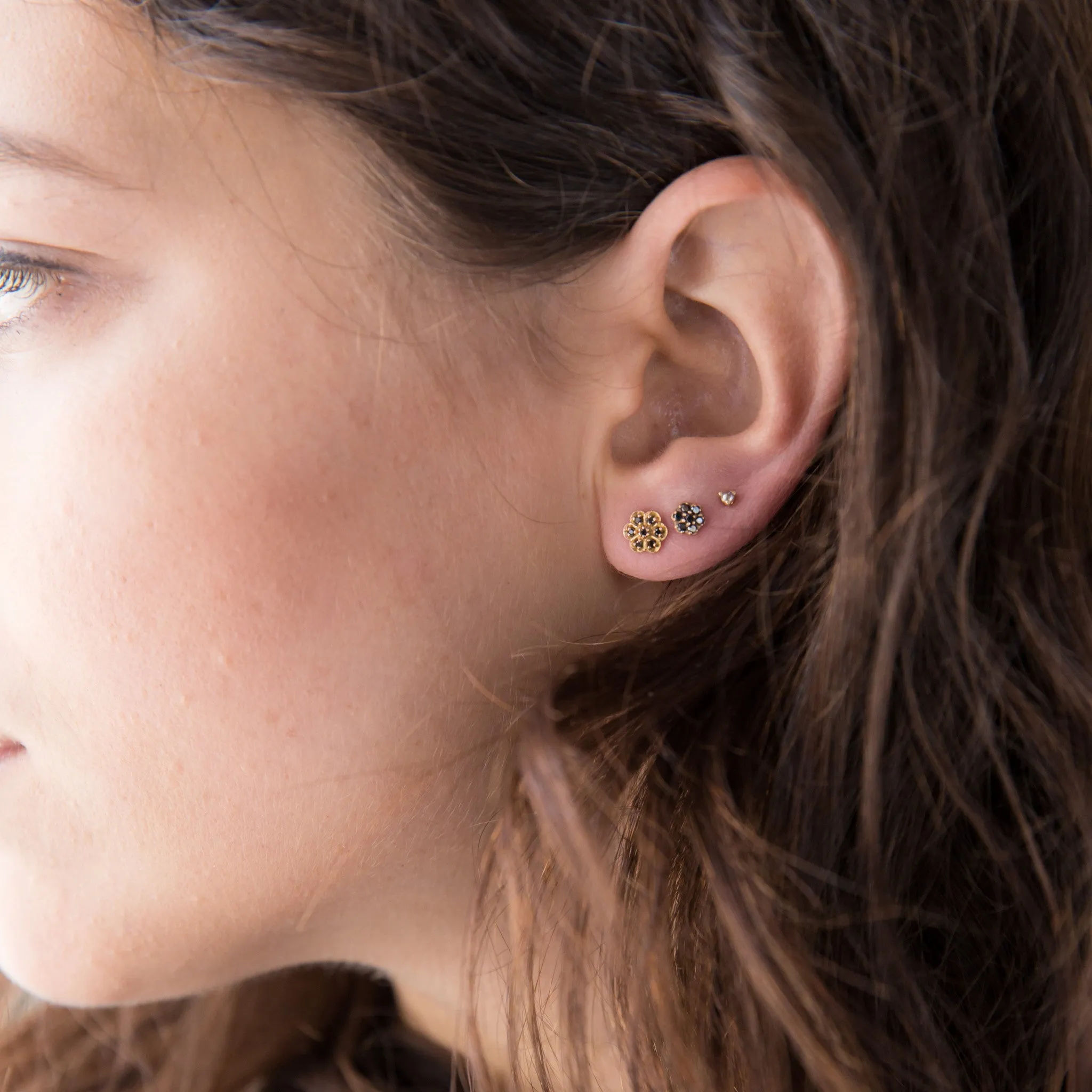 large rosette diamond studs