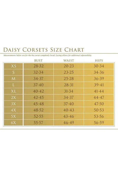 Lavish Pinstripe Mini Cincher by Daisy Corsets in Size S, M, L, XL, 2X, 3X, 4X, 5X, or 6X