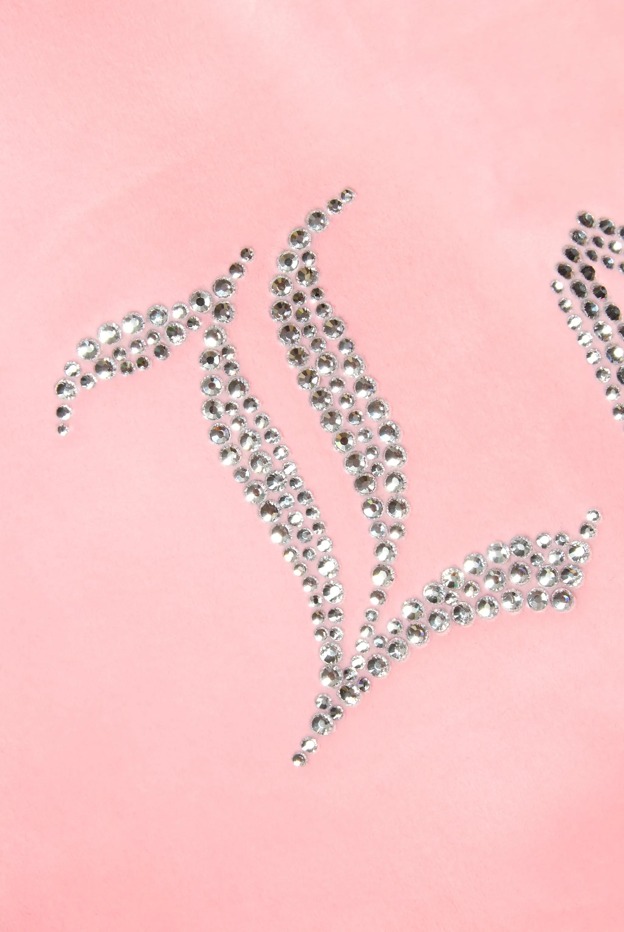 'LEO' JUICY PINK DIAMANTÉ VELOUR ZIP-THROUGH HOODIE