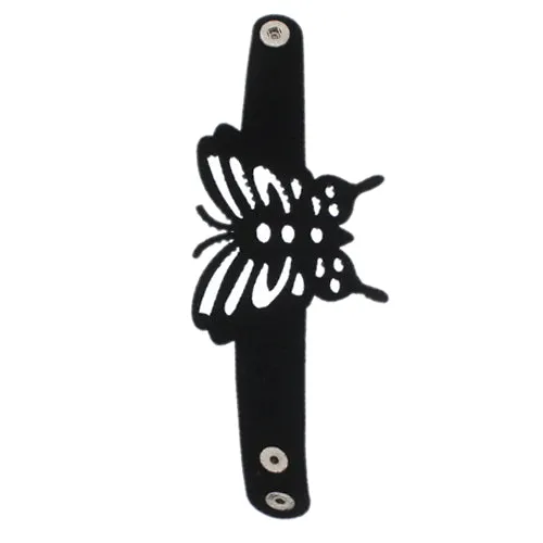 Light Brown Cheetah Butterfly Snap Bracelet