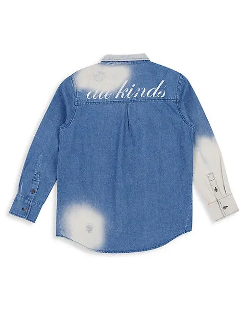 Little Girl's Oversized Denim Shirt