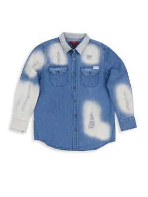 Little Girl's Oversized Denim Shirt