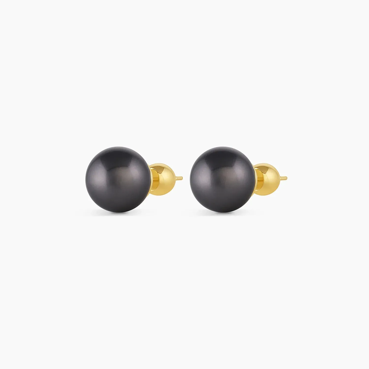 Lou Pearl Studs Black