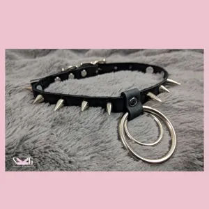 Lydia leather o ring collar