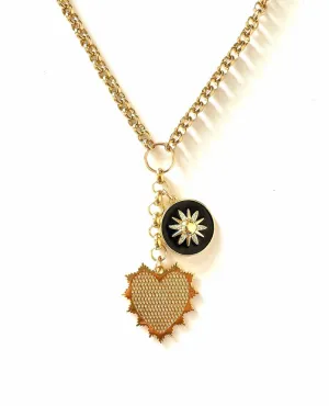 Mesh Heart With Charm