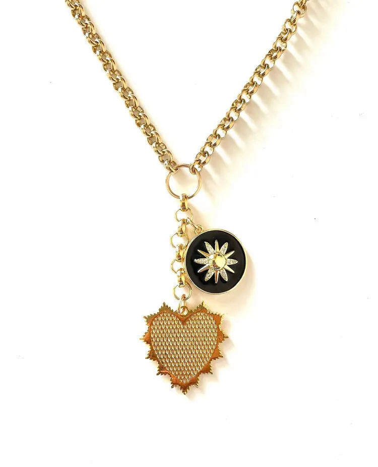 Mesh Heart With Charm