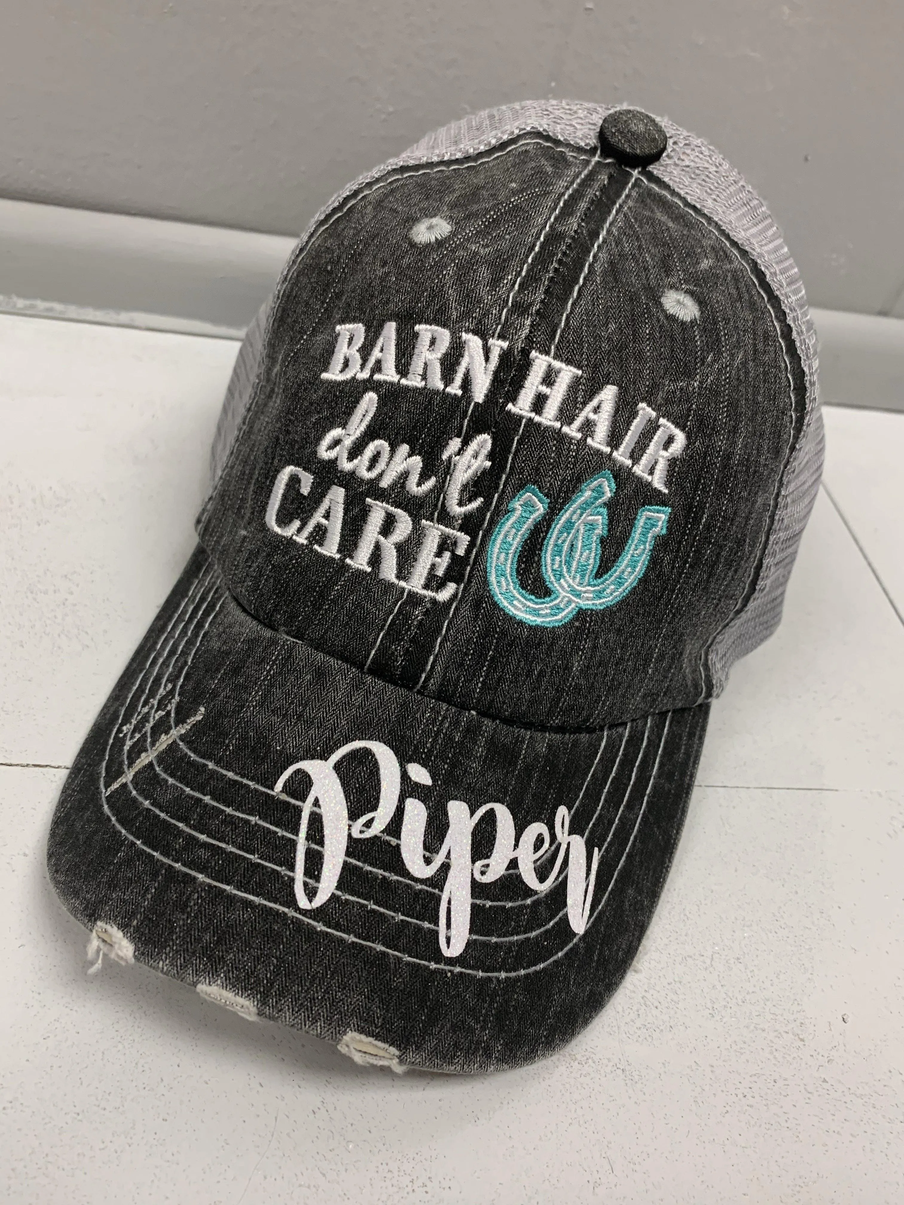 Mom hats Boy mom Girl mom Embroidered distressed womens trucker caps Personalizable
