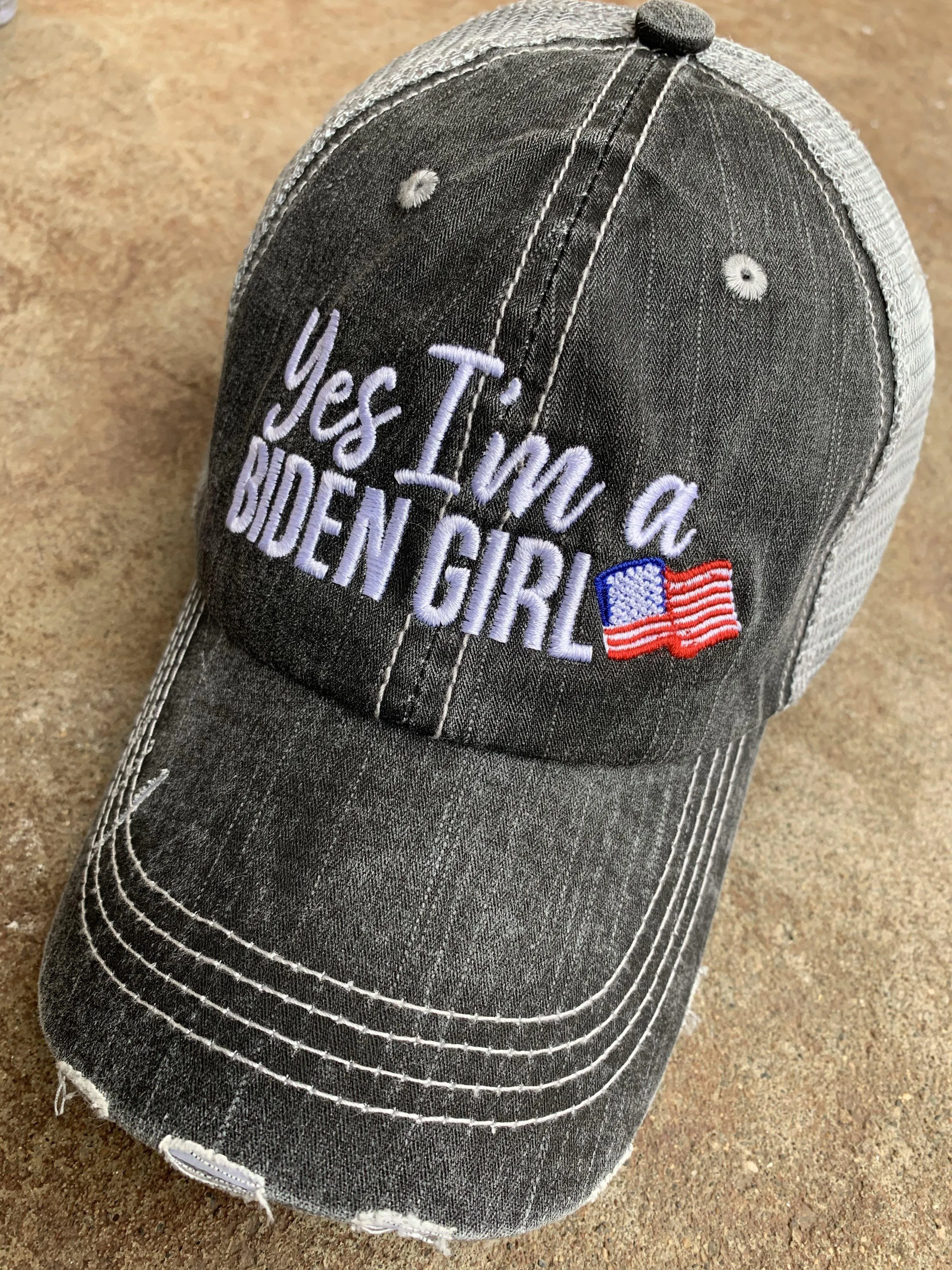 Mom hats Boy mom Girl mom Embroidered distressed womens trucker caps Personalizable