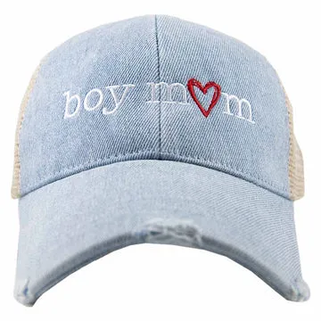 Mom hats Boy mom Girl mom Embroidered distressed womens trucker caps Personalizable