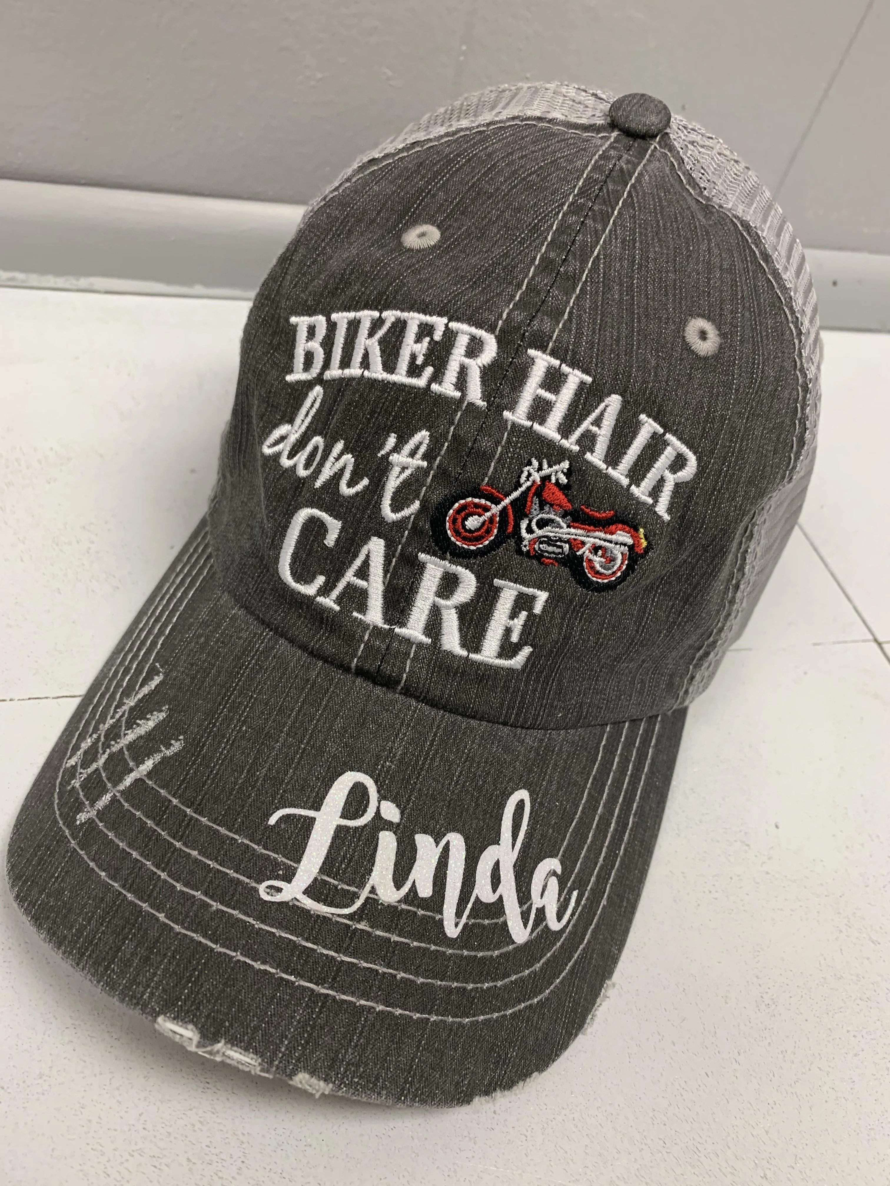 Mom hats Boy mom Girl mom Embroidered distressed womens trucker caps Personalizable